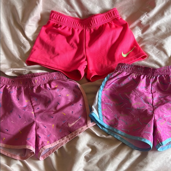 Nike Other - Nike Kids' Vibrant Pink and Purple Shorts Trio
